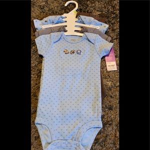 Carters 4pk football bodysuits 3 months